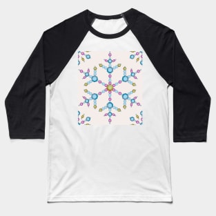 Faux Diamante Snowflakes Baseball T-Shirt